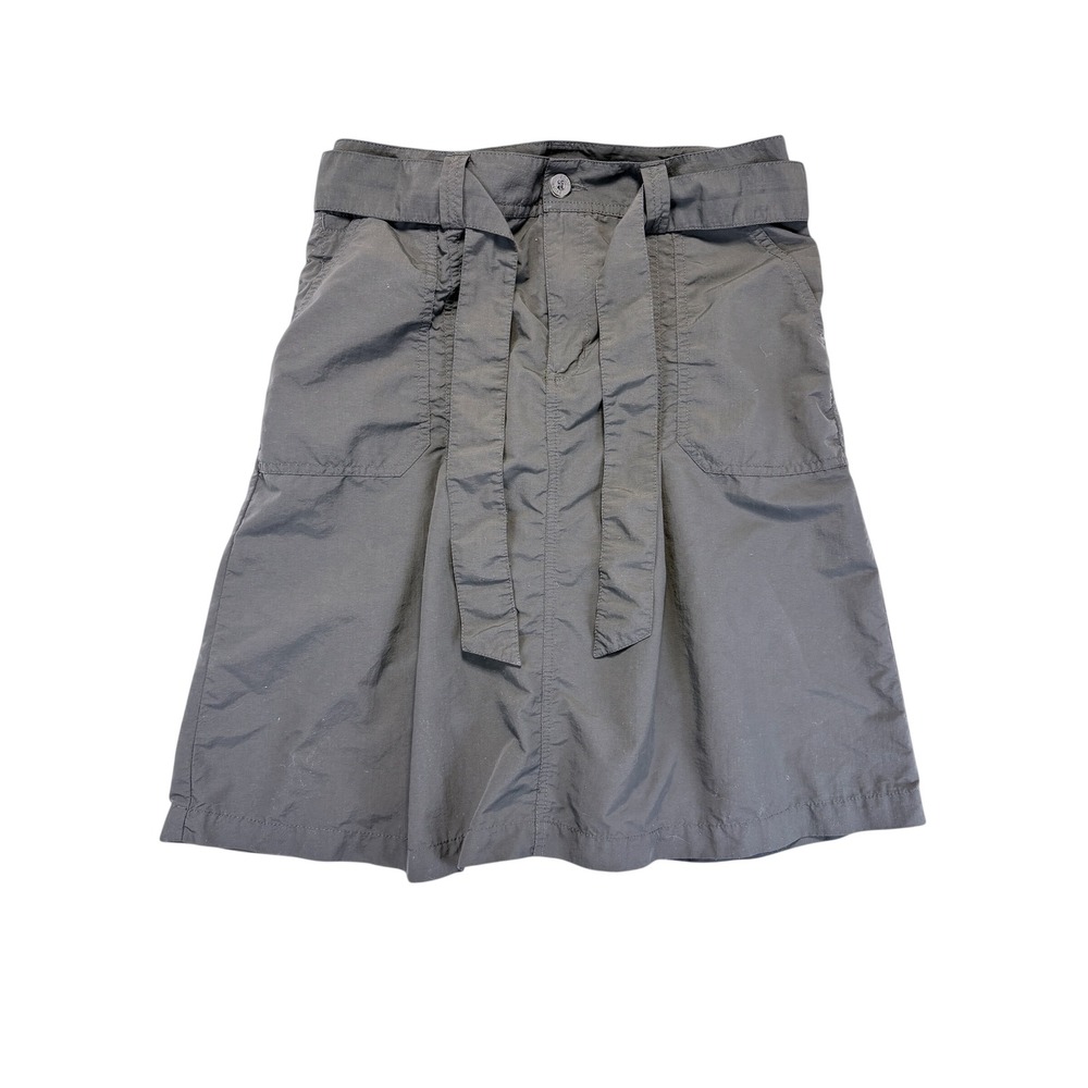 Eddie Bauer‎ Sport Active Fit Gray Nylon Ripstop Hiking Cargo Skirt Small P